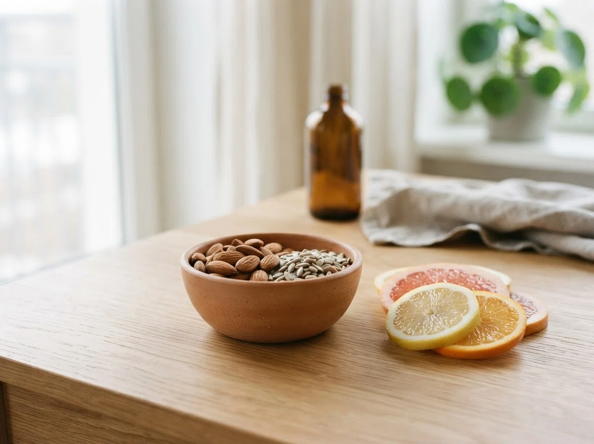 Mandlar och frön för magnesium och zink