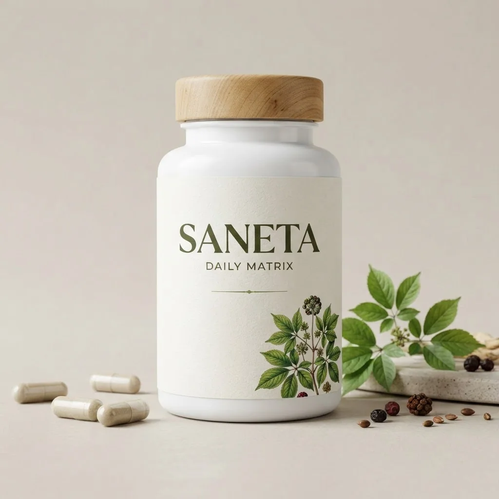 Saneta Daily Matrix glasburk med ingredienser